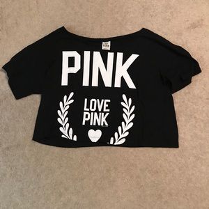 Pink Victoria’s Secret crop top